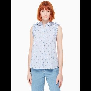 Kate Spade Sleeveless Palm Tree Top